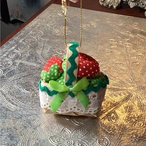 Vintage 80’s Kurt S. Adler "Strawberries in a Basket" Christmas Ornament